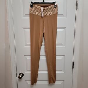 Women's Light Brown Logo Medium Compression Pants from PINK by Victoria's Secret